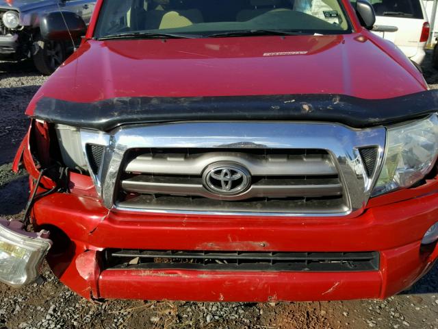 3TMMU52N59M013557 - 2009 TOYOTA TACOMA DOU RED photo 7