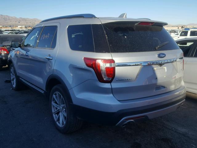 1FM5K8F87HGC69915 - 2017 FORD EXPLORER L SILVER photo 3