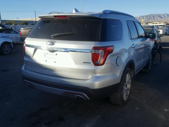 1FM5K8F87HGC69915 - 2017 FORD EXPLORER L SILVER photo 4