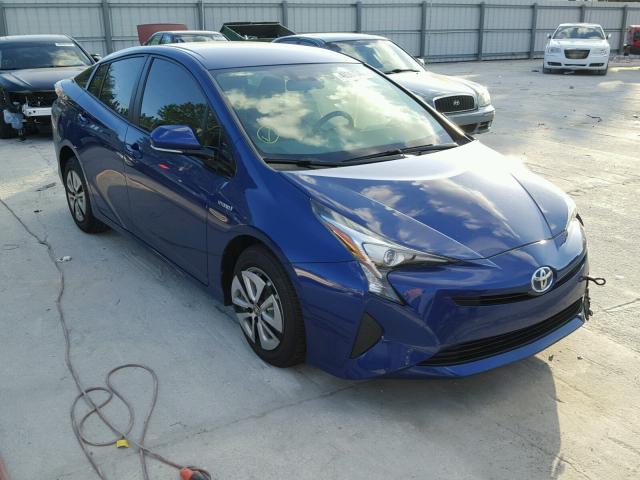 JTDKARFU8G3501232 - 2016 TOYOTA PRIUS BLUE photo 1