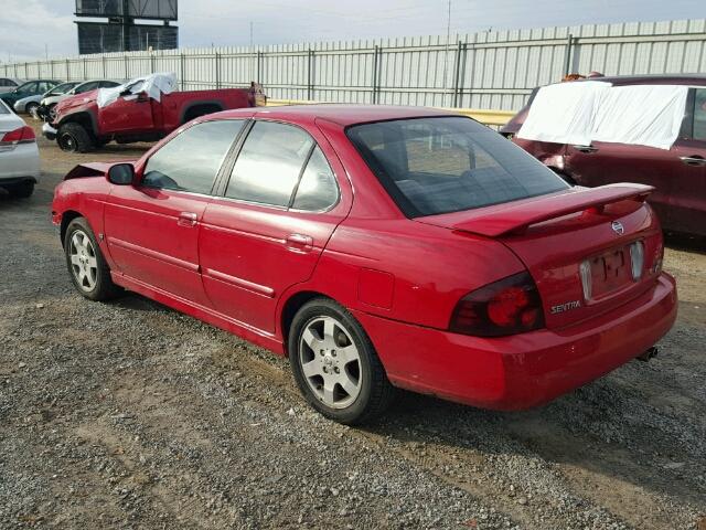 3N1AB51D16L454866 - 2006 NISSAN SENTRA SE- RED photo 3