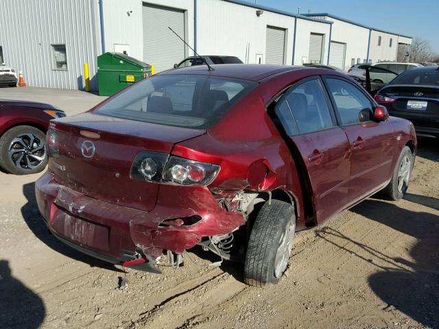 JM1BK32F981129947 - 2008 MAZDA 3 I RED photo 4