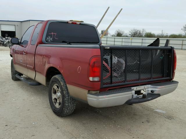 2FTZX172XYCA80198 - 2000 FORD F150 MAROON photo 3