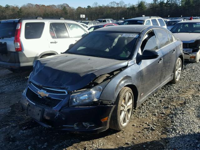 1G1PG5SB2E7197685 - 2014 CHEVROLET CRUZE LTZ BLUE photo 2