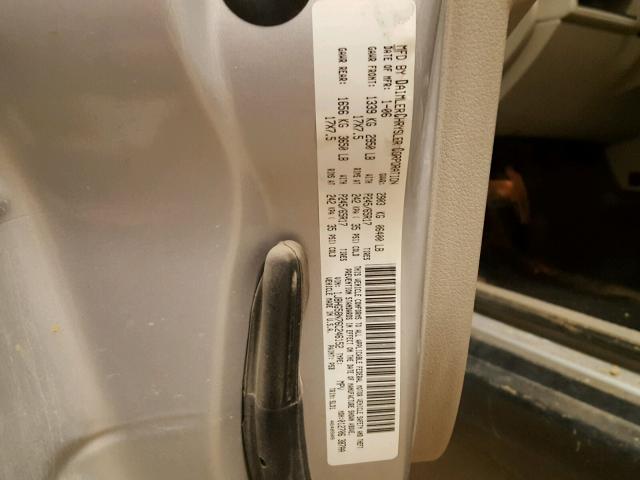 1J8HG58N76C246152 - 2006 JEEP COMMANDER SILVER photo 10