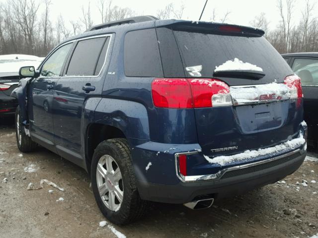 2GKALNEK7G6143424 - 2016 GMC TERRAIN SL BLUE photo 3