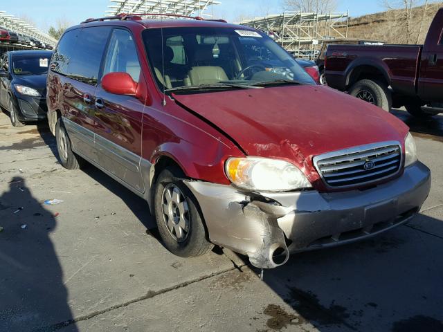 KNDUP131736477372 - 2003 KIA SEDONA EX RED photo 1