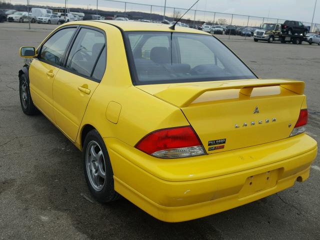 JA3AJ86E63U100408 - 2003 MITSUBISHI LANCER OZ YELLOW photo 3