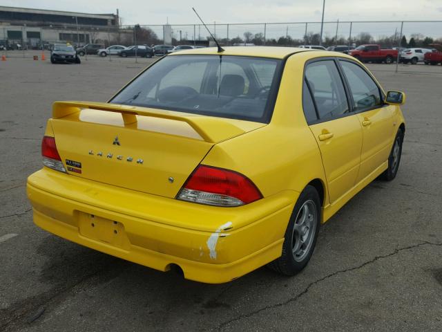 JA3AJ86E63U100408 - 2003 MITSUBISHI LANCER OZ YELLOW photo 4