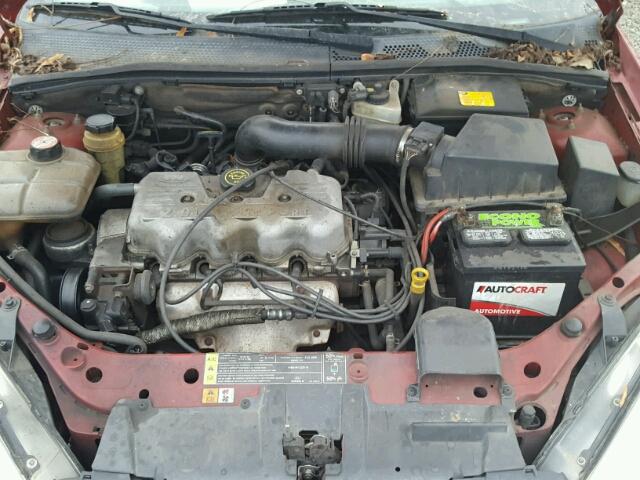 1FAFP34P5YW279717 - 2000 FORD FOCUS SE RED photo 7