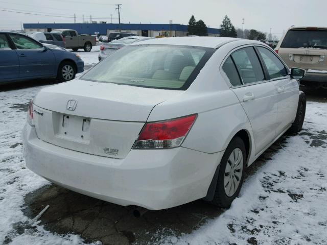 1HGCP26389A096135 - 2009 HONDA ACCORD LX WHITE photo 4