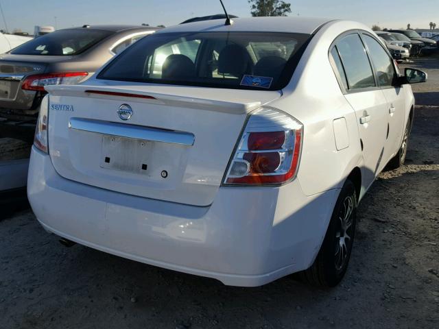 3N1AB6AP8CL637693 - 2012 NISSAN SENTRA 2.0 WHITE photo 4