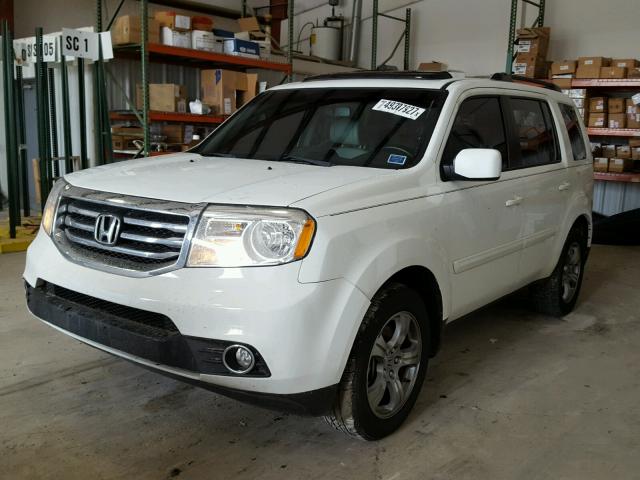 5FNYF3H61EB002327 - 2014 HONDA PILOT EXL WHITE photo 2