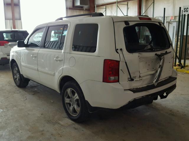 5FNYF3H61EB002327 - 2014 HONDA PILOT EXL WHITE photo 3