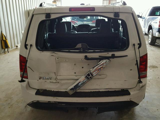 5FNYF3H61EB002327 - 2014 HONDA PILOT EXL WHITE photo 9