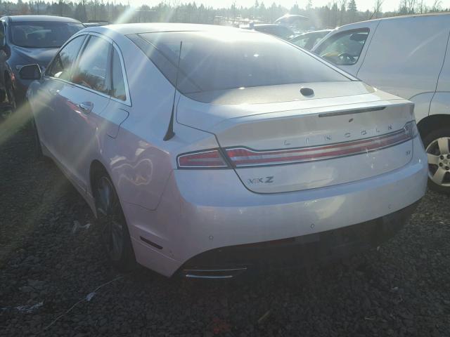 3LN6L2GKXDR811861 - 2013 LINCOLN MKZ WHITE photo 3