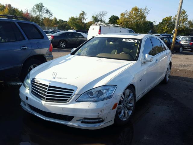 WDDNG9FB6AA295802 - 2010 MERCEDES-BENZ S 400 WHITE photo 2