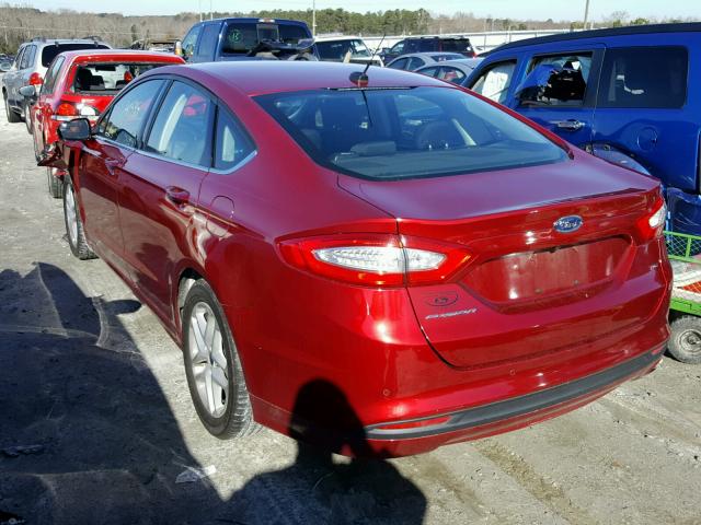 1FA6P0H75G5121617 - 2016 FORD FUSION SE RED photo 3