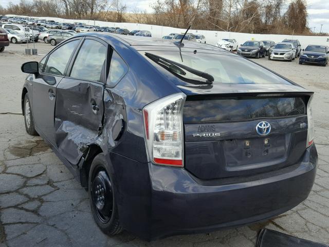 JTDKN3DU8A0140775 - 2010 TOYOTA PRIUS GRAY photo 3