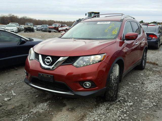 5N1AT2MT7GC738023 - 2016 NISSAN ROGUE S RED photo 2