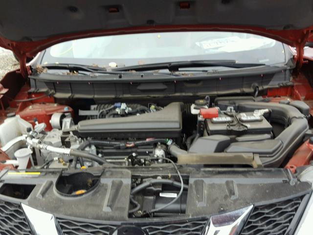 5N1AT2MT7GC738023 - 2016 NISSAN ROGUE S RED photo 7