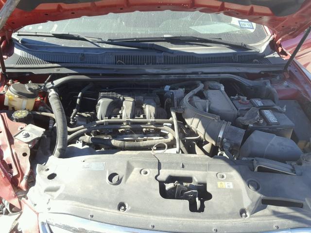 1FAHP2FW4AG143361 - 2010 FORD TAURUS LIM RED photo 7