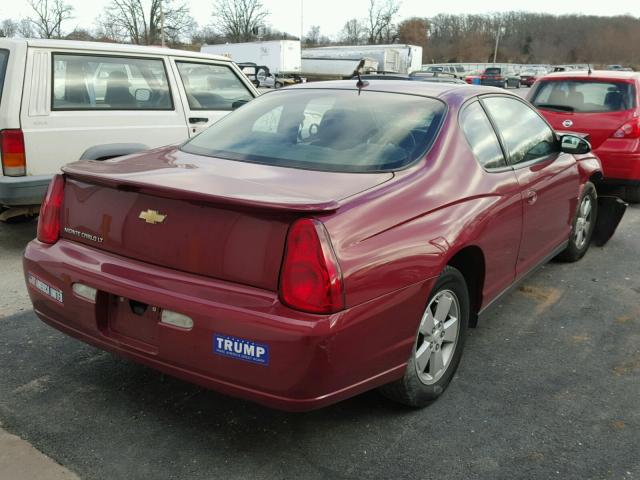 2G1WM15K169342014 - 2006 CHEVROLET MONTE CARL MAROON photo 4