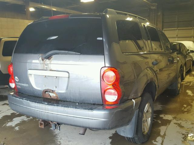 1D4HB48N34F104492 - 2004 DODGE DURANGO SL GRAY photo 4