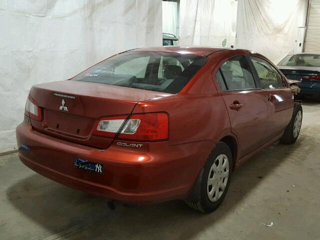 4A3AB36F39E021918 - 2009 MITSUBISHI GALANT ES RED photo 4