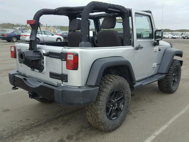 1C4AJWAG7FL660446 - 2015 JEEP WRANGLER S SILVER photo 4