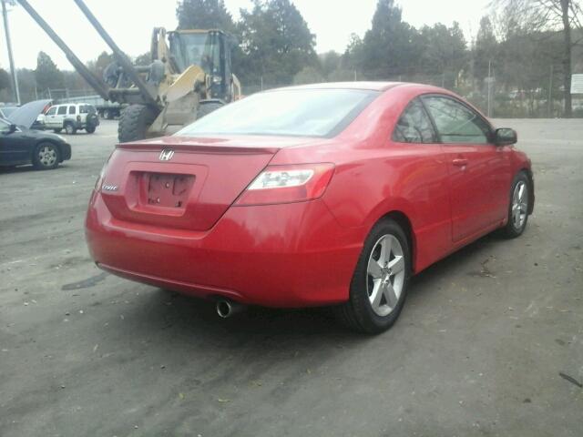 2HGFG12897H552473 - 2007 HONDA CIVIC EX 红色 照片 4