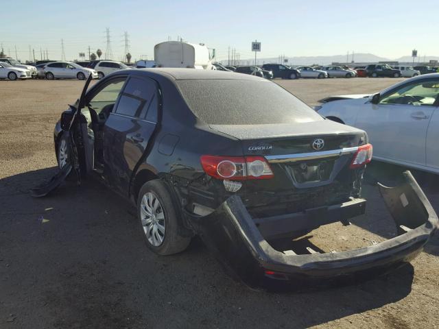 5YFBU4EE3DP153847 - 2013 TOYOTA COROLLA BA BLACK photo 3