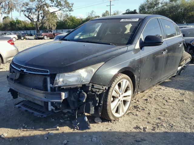 1G1PH5S94B7253034 - 2011 CHEVROLET CRUZE LTZ BLACK photo 2