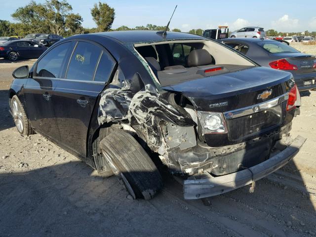 1G1PH5S94B7253034 - 2011 CHEVROLET CRUZE LTZ BLACK photo 3