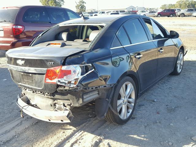 1G1PH5S94B7253034 - 2011 CHEVROLET CRUZE LTZ BLACK photo 4