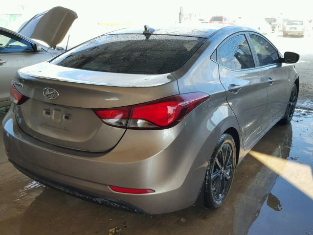 5NPDH4AEXFH594846 - 2015 HYUNDAI ELANTRA SE BROWN photo 4