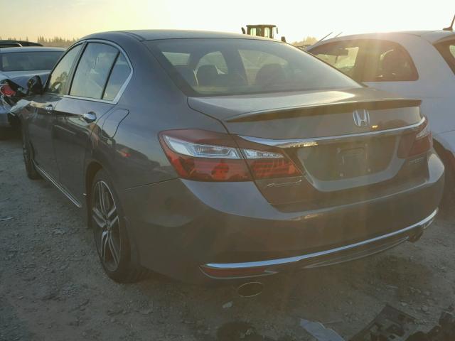 1HGCR2F59HA260809 - 2017 HONDA ACCORD SPO GRAY photo 3