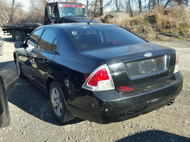 3FAHP07Z57R262132 - 2007 FORD FUSION SE BLACK photo 3