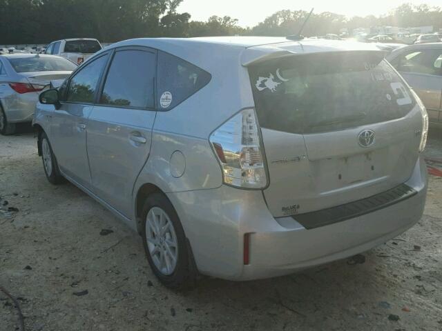 JTDZN3EU8C3153072 - 2012 TOYOTA PRIUS V SILVER photo 3