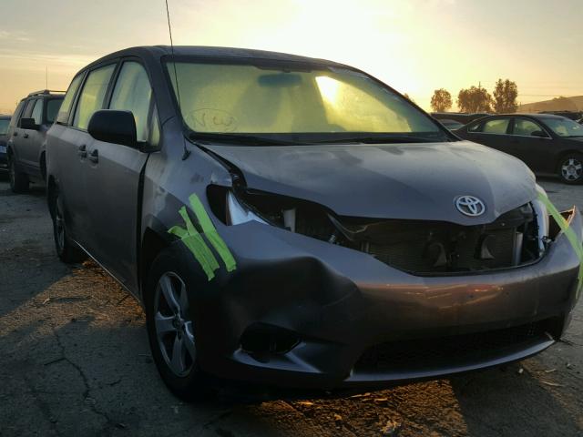 5TDZK3DC2ES509566 - 2014 TOYOTA SIENNA BAS GRAY photo 1