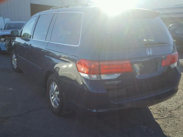 5FNRL38639B410217 - 2009 HONDA ODYSSEY EX BLUE photo 3