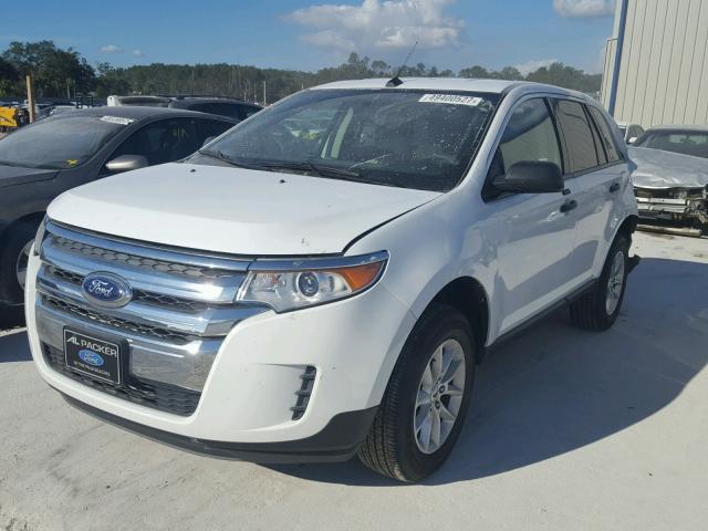 2FMDK3GC8EBB16707 - 2014 FORD EDGE SE WHITE photo 2