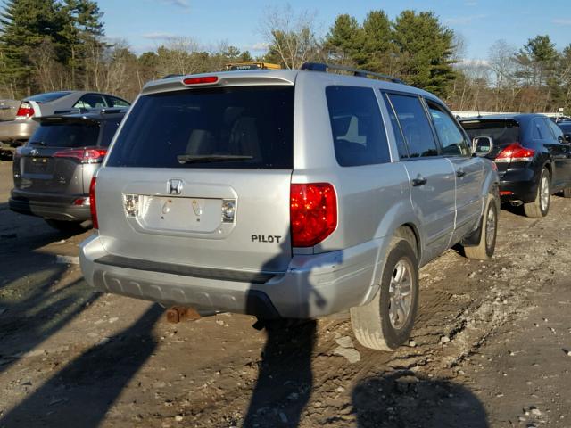 2HKYF18435H506592 - 2005 HONDA PILOT EX SILVER photo 4