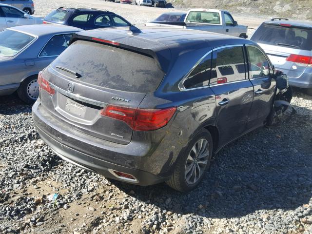5FRYD4H4XGB046127 - 2016 ACURA MDX TECHNO GRAY photo 4