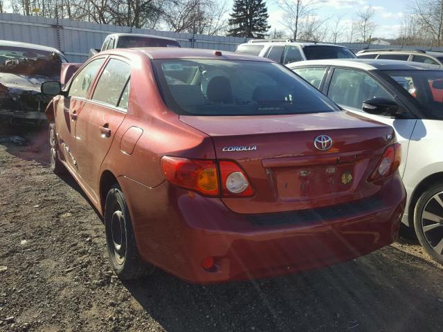 JTDBL40E799043861 - 2009 TOYOTA COROLLA BA RED photo 3