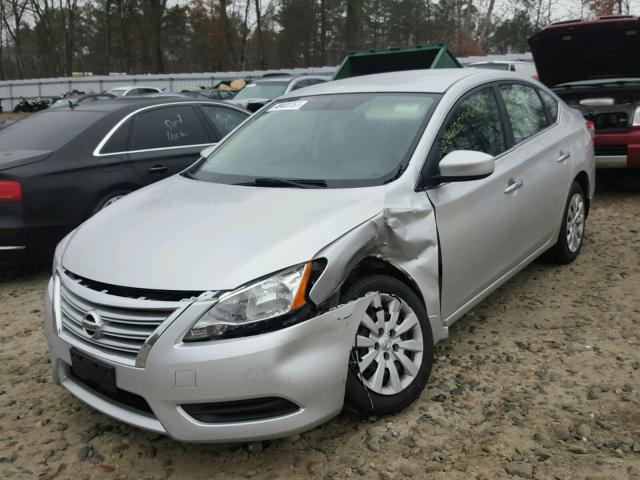 3N1AB7AP5EY292666 - 2014 NISSAN SENTRA S SILVER photo 2