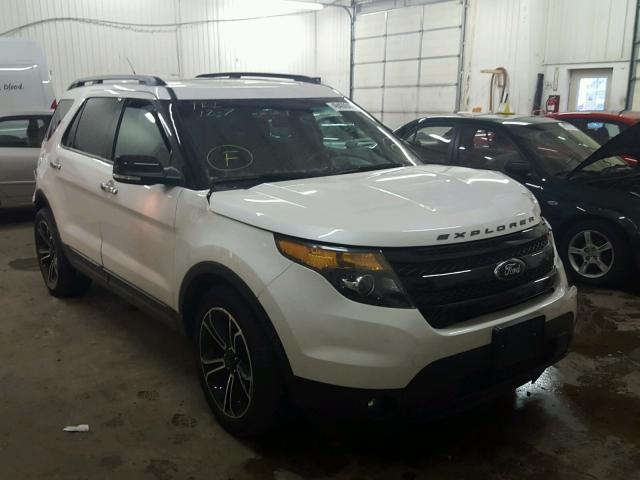 1FM5K8GT5EGB58410 - 2014 FORD EXPLORER S WHITE photo 1