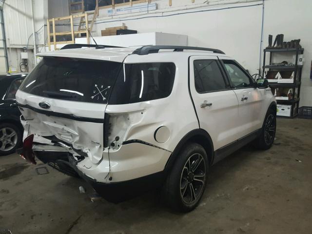 1FM5K8GT5EGB58410 - 2014 FORD EXPLORER S WHITE photo 4