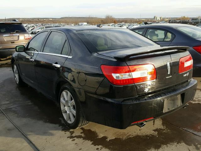 3LNHM26T48R655340 - 2008 LINCOLN MKZ BLACK photo 3