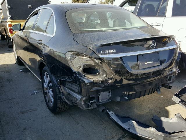 55SWF4JB9GU103430 - 2016 MERCEDES-BENZ C 300 BLACK photo 3